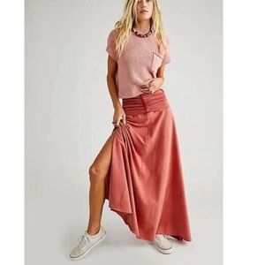 Free People One Melanie Convertible Maxi Skirt and Tube dress in Rose Size Small